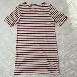 KULE Red and Blue Striped Tee Cotton Dress Size M